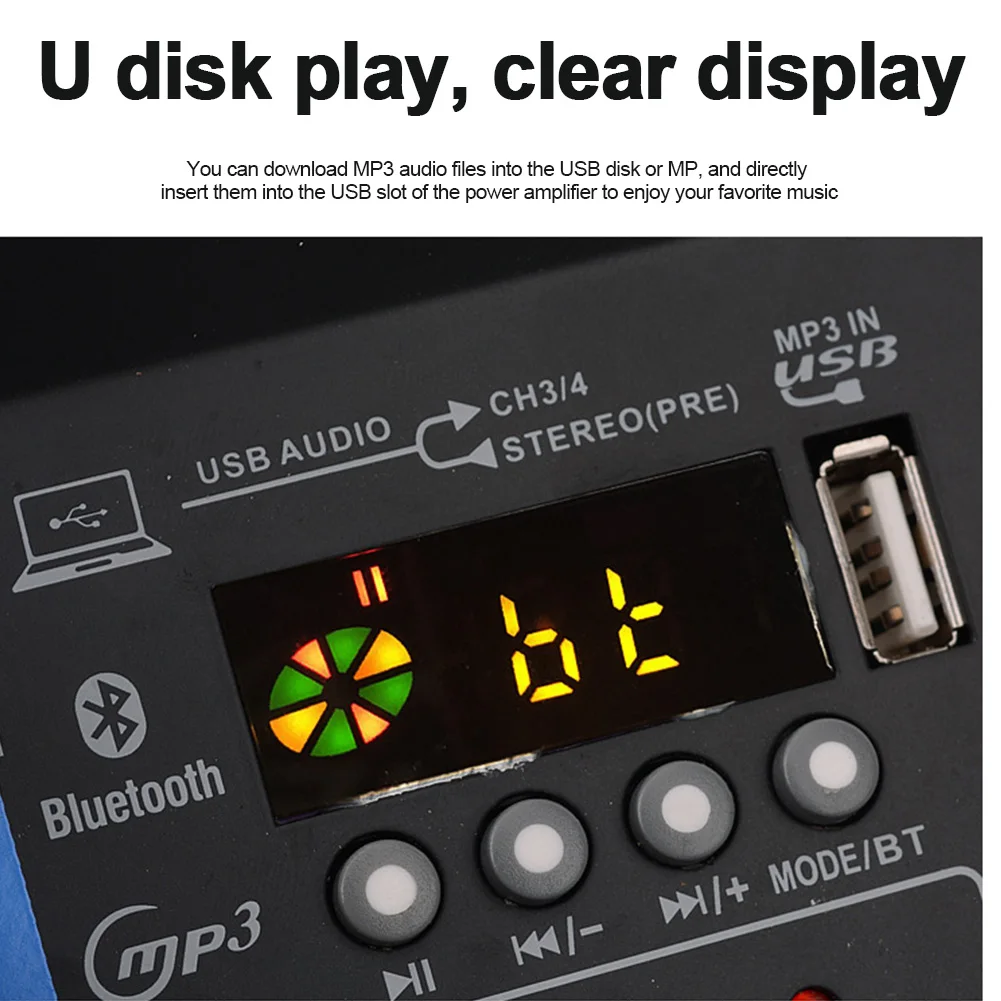 Bluetooth запись профессиональная звуковая карта портативный KTV домашний микшерный пульт DJ 4 канала USB караоке стерео аудио микшер маленький
