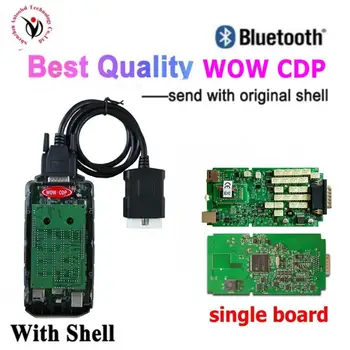 

V5.00.12 wow cdp obd2 obdii Scanner new relays Single PCB bluetooth vd ds150e cdp for car truck diagnostic tool for delphis
