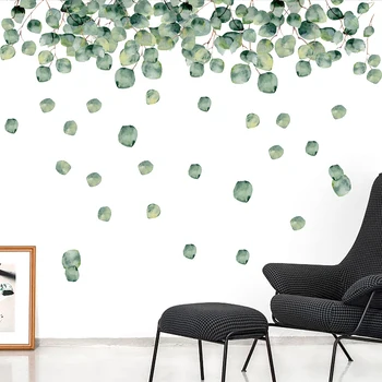1 Set Of Green Foliage Leaves Botanical Wall Stickers 2