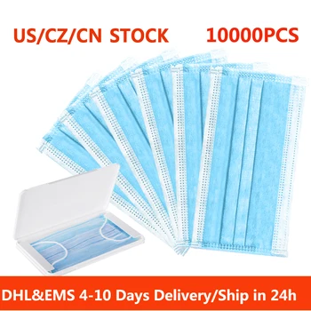 

50-200PCS Mask Disposable Non-Woven Mask Blue Black Pink White Breathable Mask 3-Layer Ply Filter Ear Loop Mouth Face Mask