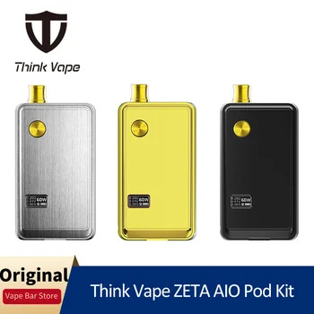 

Original Think Vape ZETA AIO 60W Pod Kit E Cigarette powered by 18650 battery with 3ML Vape Pod Cartridge 1.0/0.5ohm Mesh Coil