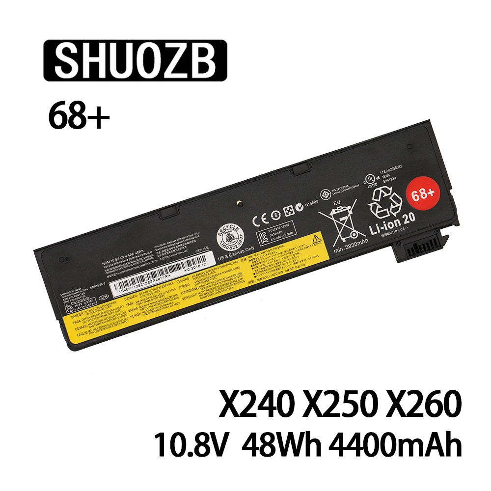 Аккумулятор для ноутбука Lenovo Thinkpad X240 X270 X260 X240S X250 T450 T470P T450S T440S K2450 W550S 45N1136 45N1738 L460 10 8