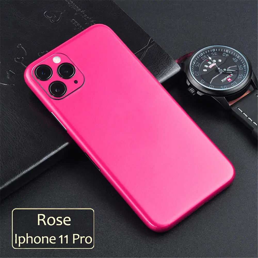 Back Sticker Wrap Sticker For Iphone 11 pro Ice Back Film Protector Luxury Phone Back Protection Cover For iPhone 11 Pro Sticker - Color: Rose