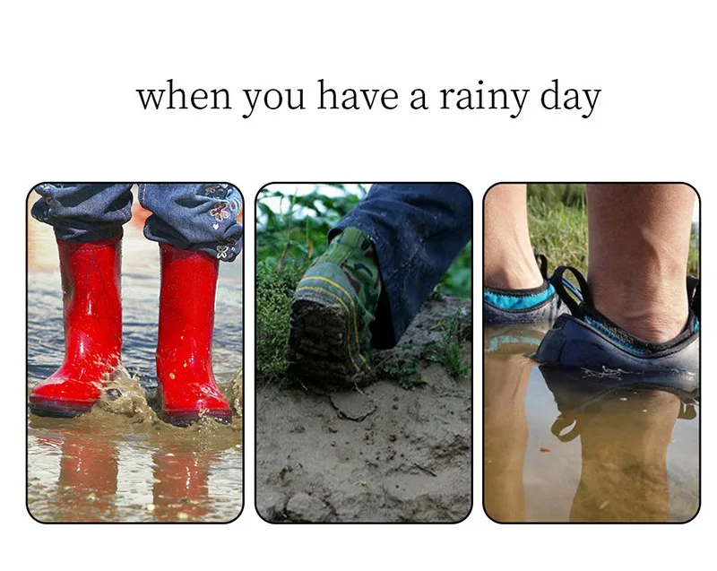 Waterproof Shoe Covers Cycling Rain Reusable Overshoes Elastic Shoe Covers Rainy Days Protect Shoes Accessories Dust Covers (3)