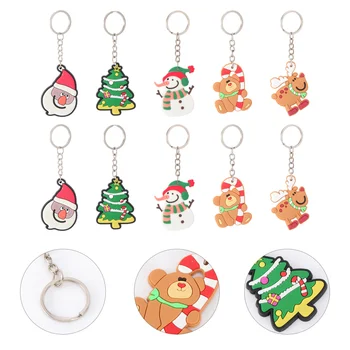 

50pcs Christmas Key Chain Beautiful Decorative Keychain Doll Pendant for Gift