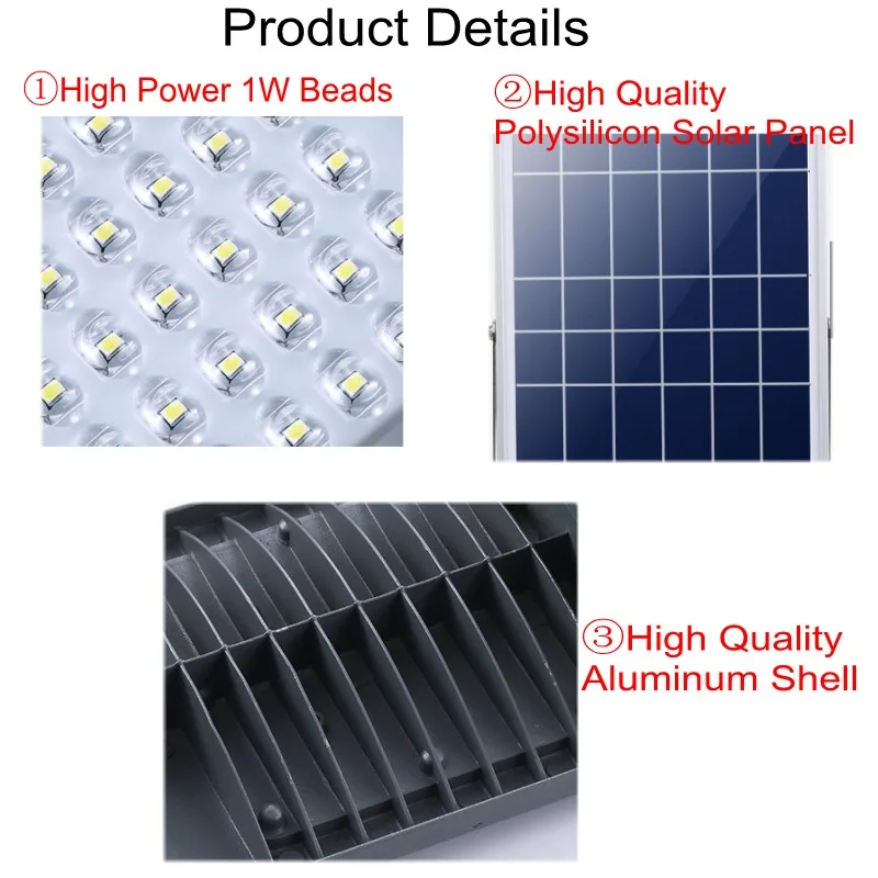 1 шт. новейший уличный светильник на солнечной батарее с пультом дистанционного управления 100 Вт 50 Вт 40 Вт 30 Вт 20 Вт светодиодный уличный светильник водонепроницаемый уличный светильник с пультом дистанционного управления