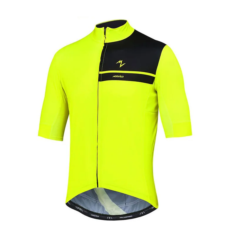 Morvelo Pro Team Мужская Летняя велосипедная Джерси с коротким рукавом рубашка быстросохнущая велосипедная MTB велосипедная верхняя одежда силиконовая Нескользящая - Цвет: 01
