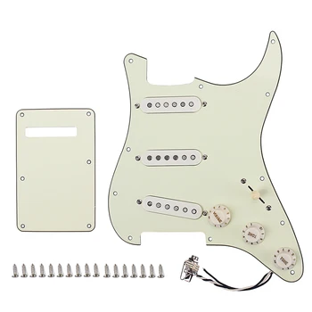 

1 Set Pickguard Metal Sturdy Durable Prime SSS Loaded Pickguard Pickups Set For Bass Musical Instrument Guitar