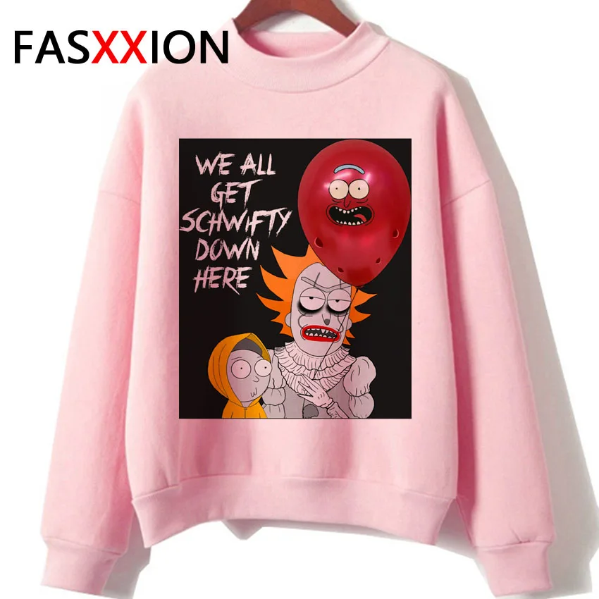  New Rick and Morty hoodie womens clothing kawaii sweatshirt female graphic fleece pink streetwear u