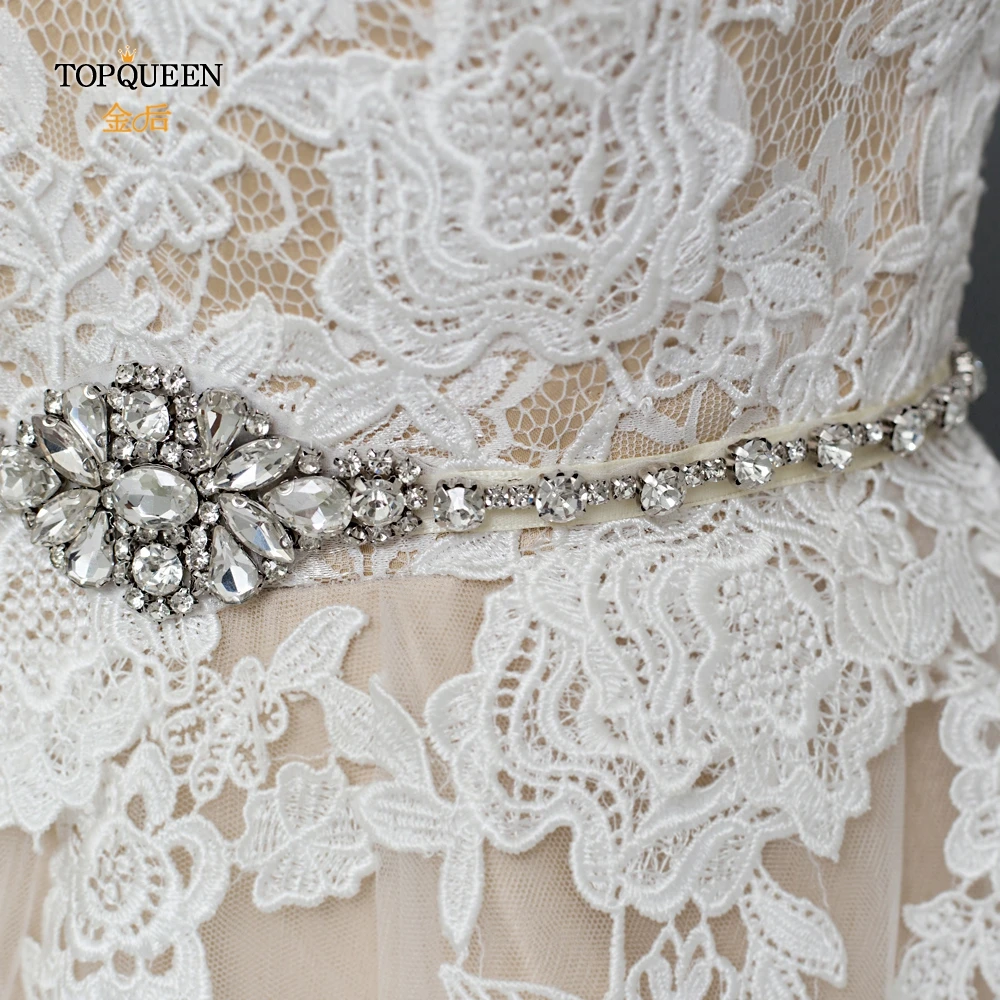 TOPQUEEN S329 серебряные ремни для платьев, винтажный свадебный пояс, необычный пояс для девочек, официальные стразы, пояс для женщин, пояс с бисером