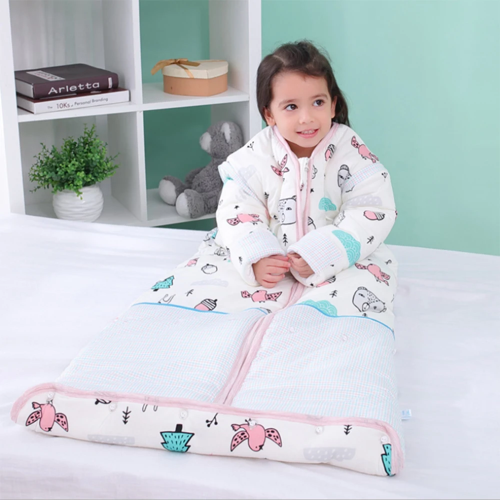 Baby Toddler Sleeping Bag Kids Nap Mat Pad Anti-kick Quilt Artifact with Removable Pillow Kindergarten Children Sleeping Bag