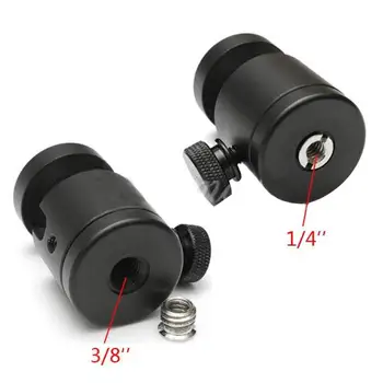 

360 Swivel Mini Ball Head 1/4" Screw Mount with 1/4'' to 3/8'' Convert Screw Adapter for DSLR Camera Tripod Ballhead Stand