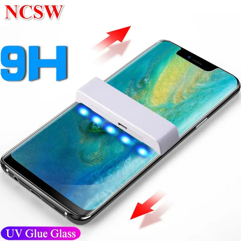 

5D UV Glue Screen Protector For Huawei P30 Pro P20 Lite Tempered Glass Full Cover For Huawei Mate20 Pro Lite UV Liquid Protector