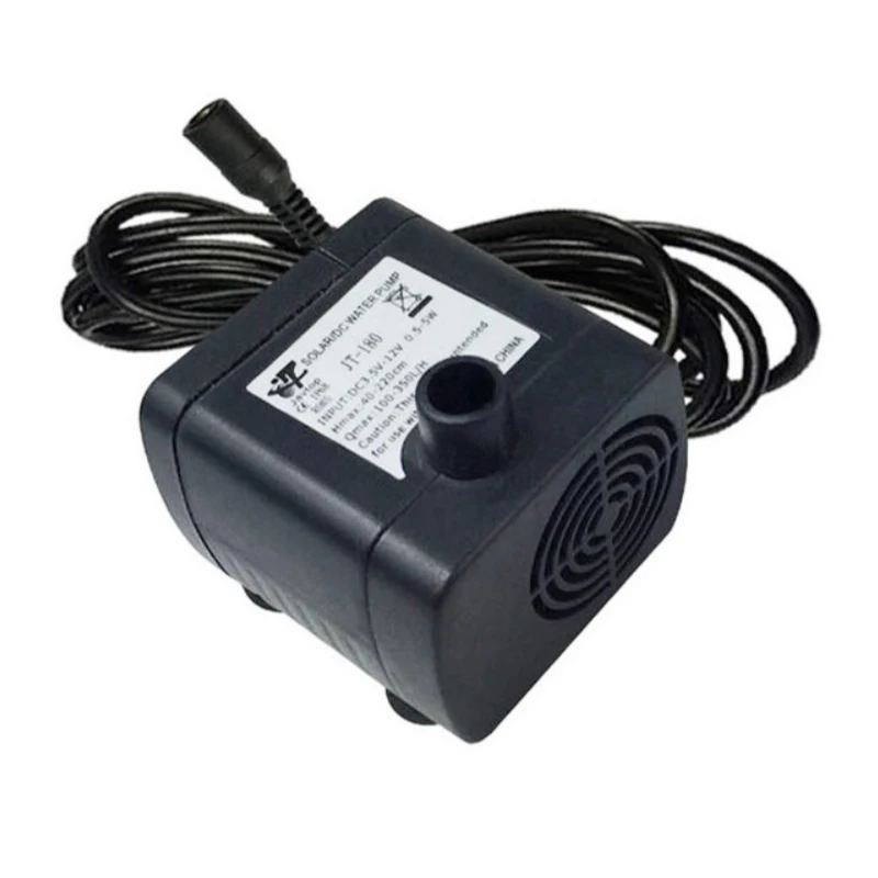 

JT-180 6V 12V 24V Micro DC Brushless Submersible Pump Solar Fountain Pet Water Dispenser Computer Water Cooling Pump 350L/H