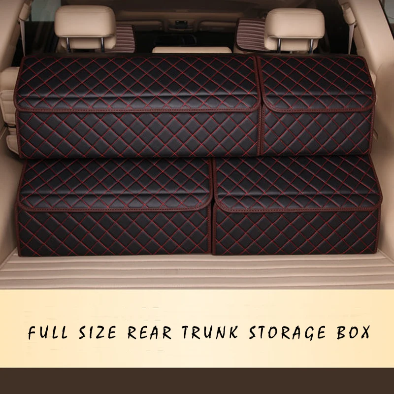 E-FOUR автомобиль элегантный багажник коробка кожа ткань складной задний ящик для хранения для автомобиля корпус из двери Кемпинг мода коробка для хранения для автомобиля лада
