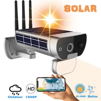 

CTVMAN Wifi IP Camera Solar Power HD 1080P Wireless Outdoor Security Cameras Solar with Battery IR PIR Alarm Surveillance IP Cam