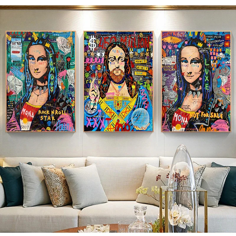 Mona Lisa Torn Collage Wall Art Posters Printed On Canvas Celebrity Wall  Photos Living Room Decoration - Painting & Calligraphy - AliExpress
