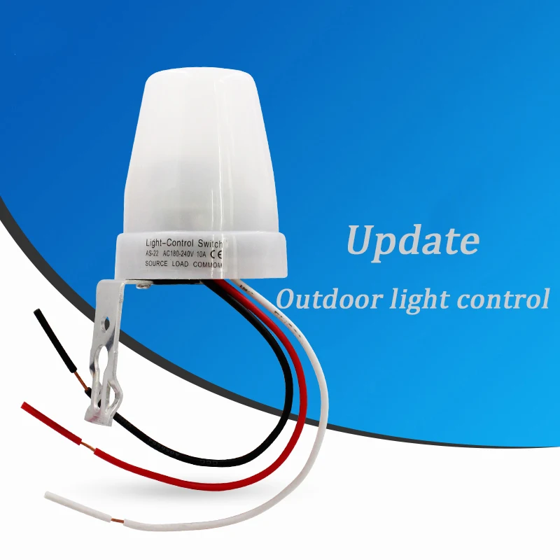 High Quality Outdoor Wall Mounted adjustable 110V-240VAC Automatic light control sensor switch for LED lamp bulbs 1pc HH (7)