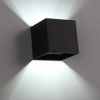 

7W LED Cube Wall Lamp Waterproof Outdoor Light Aluminum Up & Down Light Adjustable Angle Indoor Outdoor Wall Light