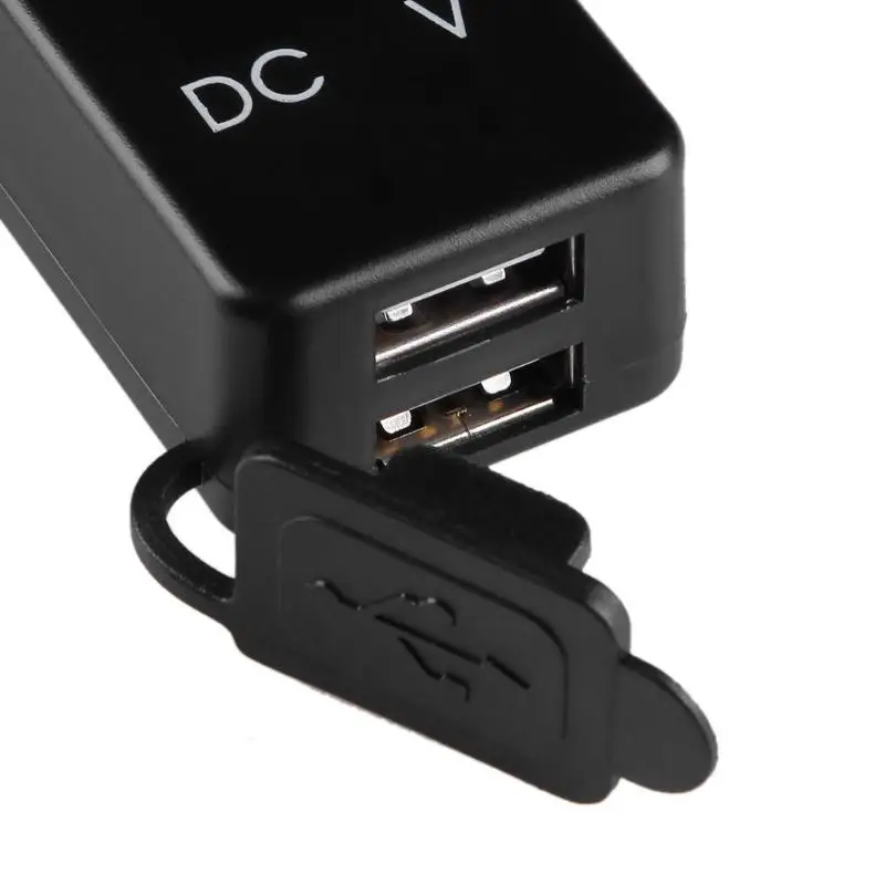 Автомобильное, мотоциклетное, SAE-Dual USB зарядное устройство с вольтметром, водонепроницаемая крышка, адаптер, продуманное производство, долговечное