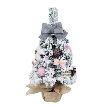 

3D DIY Tabletop Mini Christmas Tree Home Decorations New Year Festival Miniature Artificial Tree Ornaments Gift 45Cm