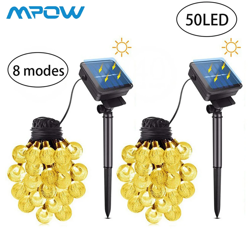 

Christmas 50 LEDs Solar Lights String Solar Powered Strings Lights Waterproof Solar Lights for Xmas Party Yard Garden Wedding