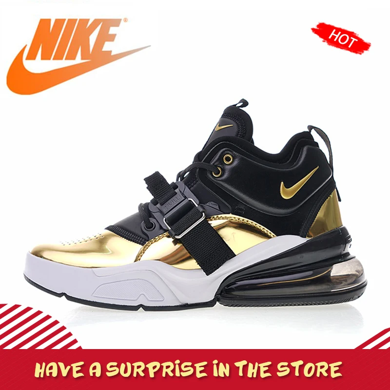 

Authentic Original Nike Air Force 270 QS Gold Standard Mens Running Shoes Outdoor Sneakers Athletic Designer Footwear AT5752-700