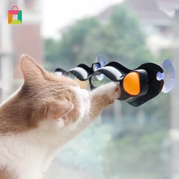 

New Puzzle Cats Toys Track Window Sucker Toy Ball Funny Cat Scratcher Large Size Tease Cat Toy Interactive Pet Pingpong Toy Cozy