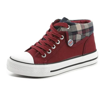 

Women Vulcanized Shoes Sneakers 2020 Ladies Canvas Shoes Flat Platform Trainers Basket Femme Casual Denim Tenis Feminino