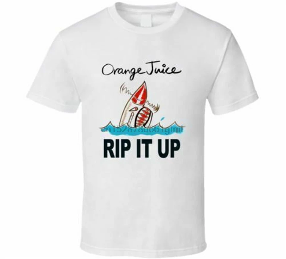 Новый Orange Juice Rip It Up Shark Cover альбом черная футболка Размер США S 3Xl Ha1 Повседневная