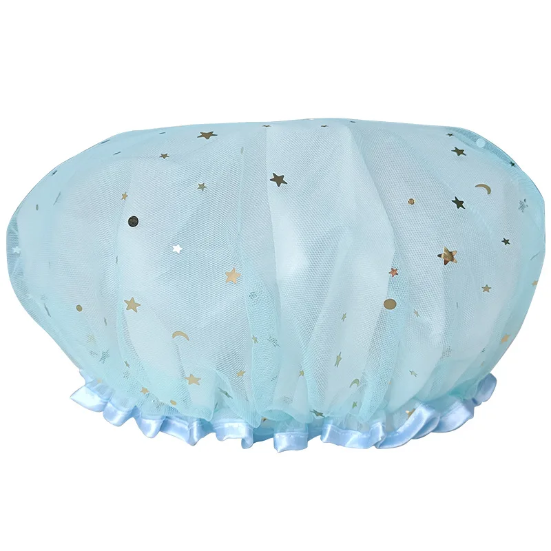 

Children star double hair shower cap adult female shower waterproof shower cap headgear cute shower caps waterproof