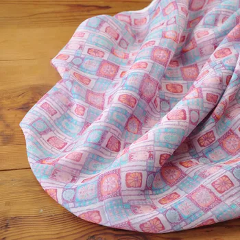 

Natural pure ramie fabric lemon digital printing tissu Summer high end women's fashion dress top fabrics