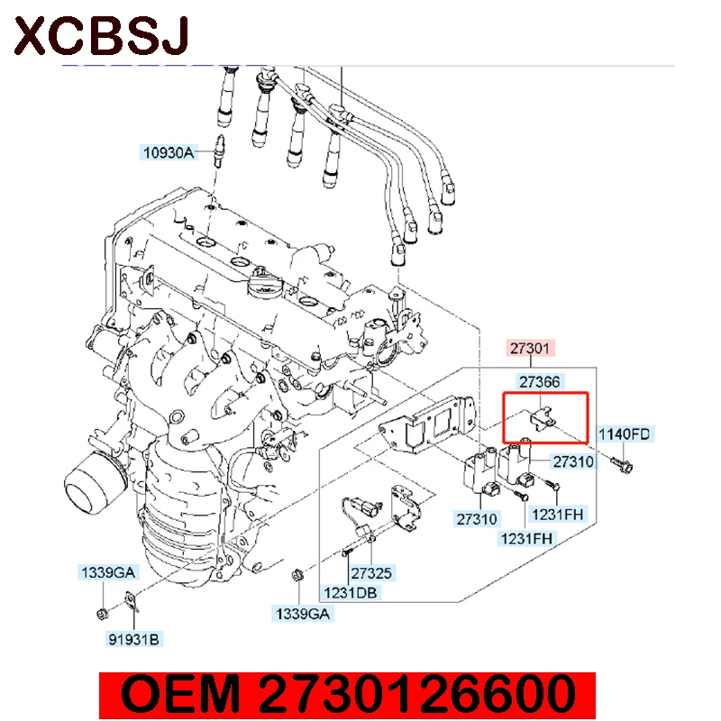 Авто Катушка зажигания для HYUNDAI Accent Coupe Elantra Getz Matrix для Kia Cerato Rio 1,4 1,6 16V 27301-26600 2730126600