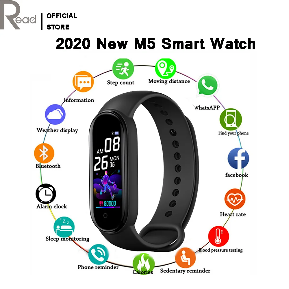 2020 M5 Смарт часы Bluetooth спортивные водонепроницаемые для мужчин и женщин фитнес