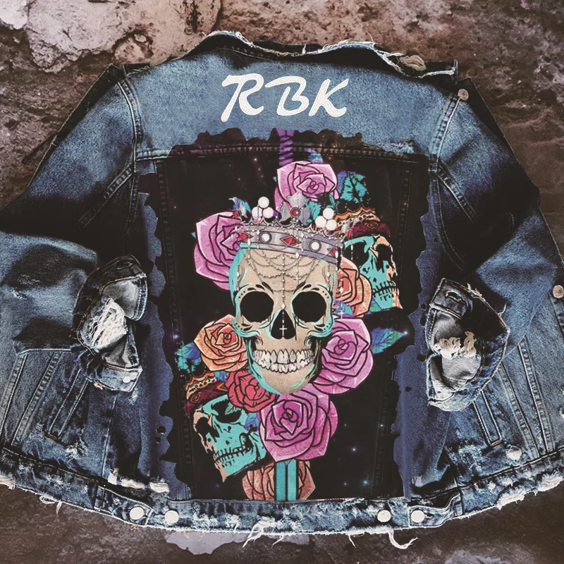 Denim Jacket Skull Monogram