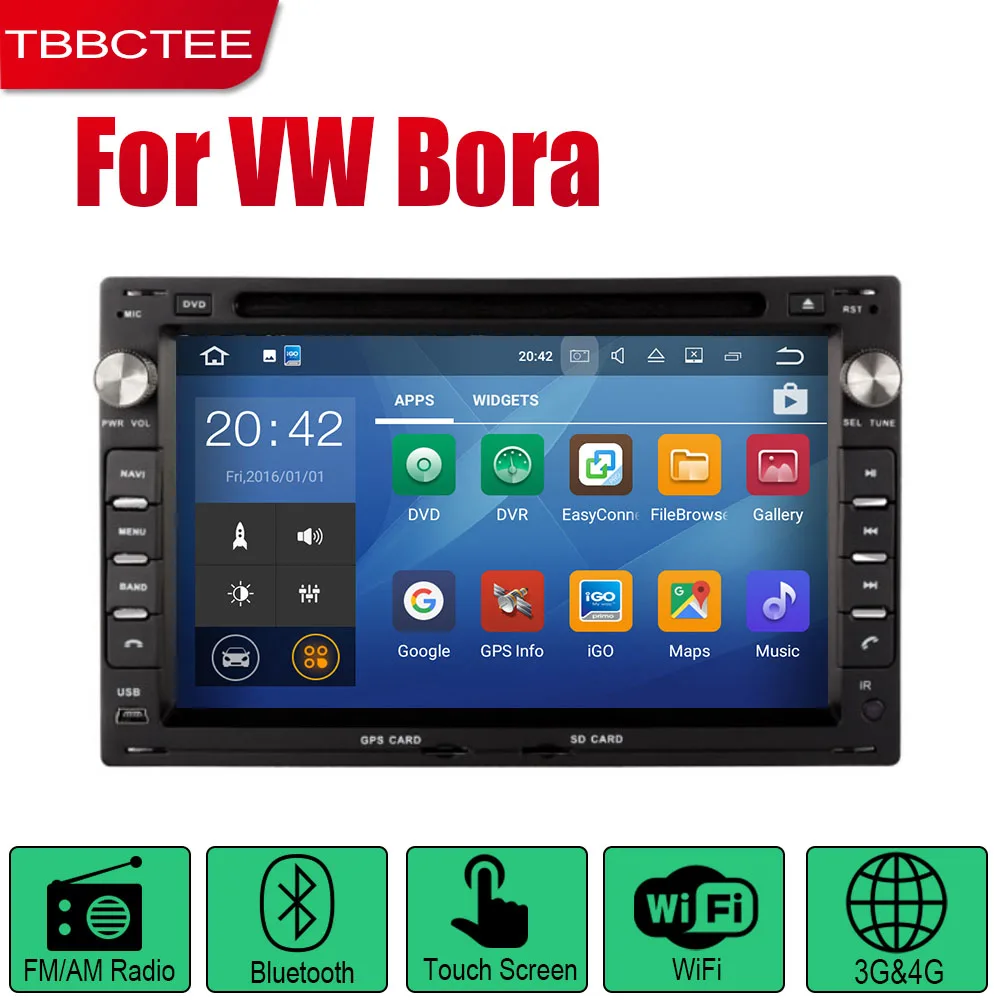 Standard machine Android 2 Din Авто Радио DVD для Volkswagen VW Bora 2002 2003 2004 2005 2006 2007 2008 2009 2010 автомобильный мультимедийный плеер gps wifi - Цвет: Standard machine