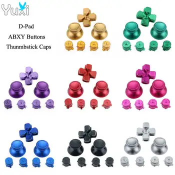 

YuXi Metal 3D Analog Joystick Stick Grip Caps + D-pad Action Buttons for Sony Playstation Dualshock 4 PS4 DS4 Gamepad Controller
