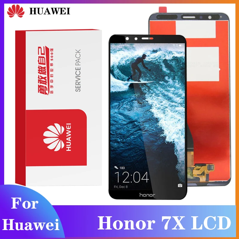Дисплей с дигитайзером в сборе для Huawei Honor 7X оригинальный ЖК-дисплей сенсорным