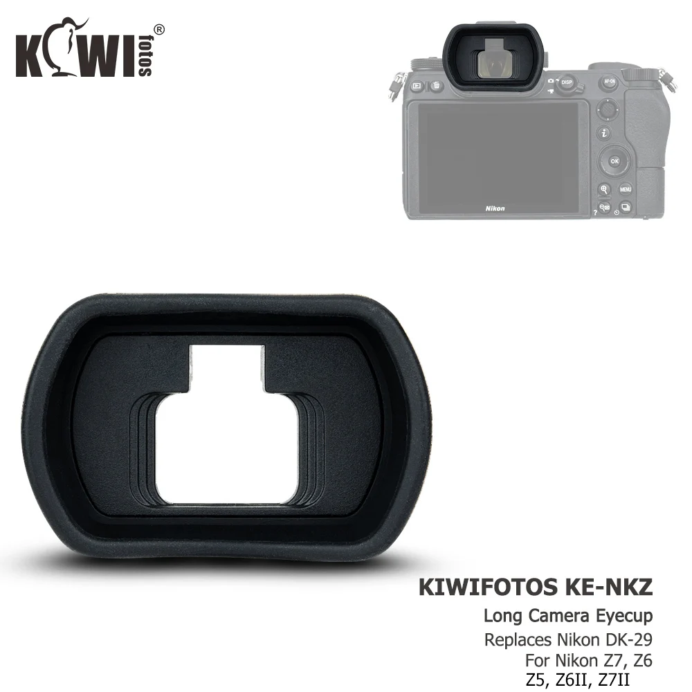 Ocular para Nikon Kiwi Silicone Macio Estendido Câmera Eyecup Visor z5 z7 z6 Z6ii Z7ii Longo Olho Copo Sombra Substitui Dk-29 - Image 2