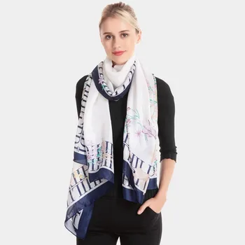 

180*90cm Luxury Brand Women Print Silk Scarf Shawl Spring Female Pashmina Wraps Foulard Femme Bufanda Mujer Beach Scarf Hijab