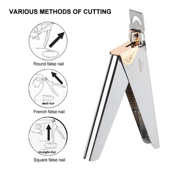 

Professional Nail Art Clipper Cutter UV Gel False Nails Tips Edge Cutters Stainless Steel U-Shape Clippers Manicure Tool