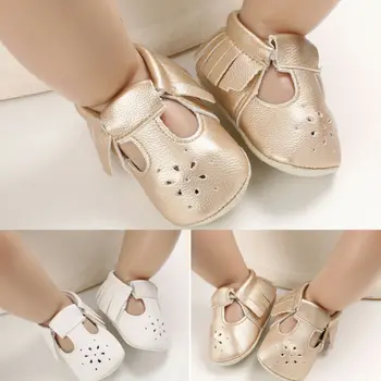 

PUDCOCO Newborn Kid Tassel Sneakers Baby Boy Girl Soft Sole Crib Shoes Prewalkers 0-18M