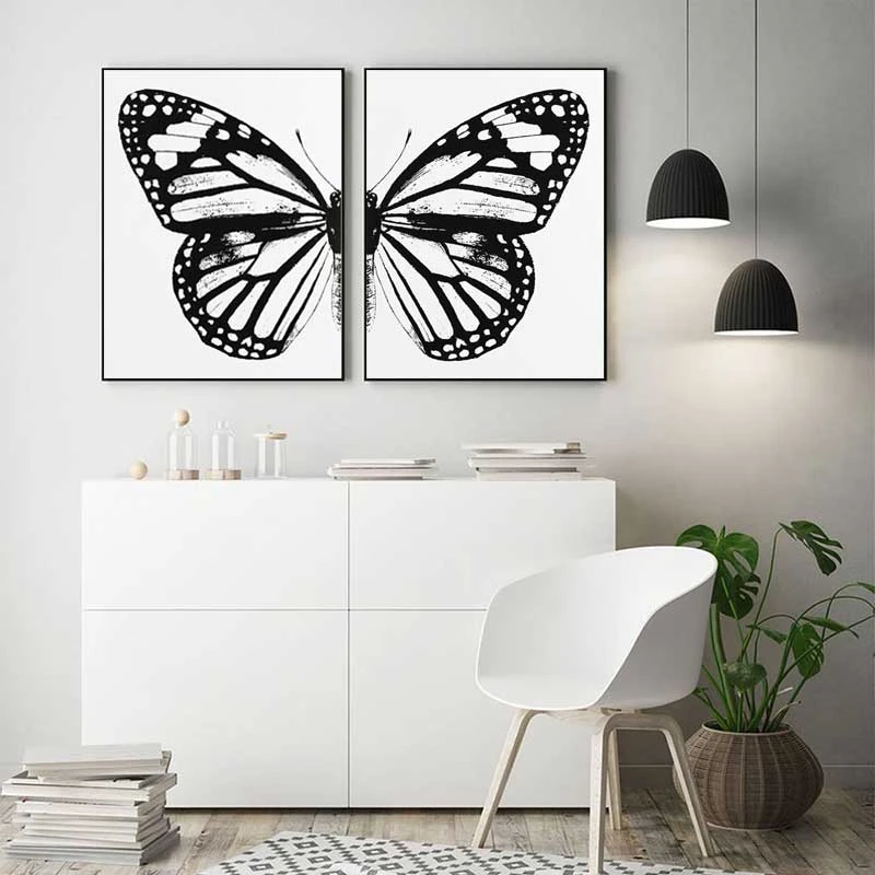 Poster Home Decor Wall Art Monarch Butterfly Art Print / Canvas Print