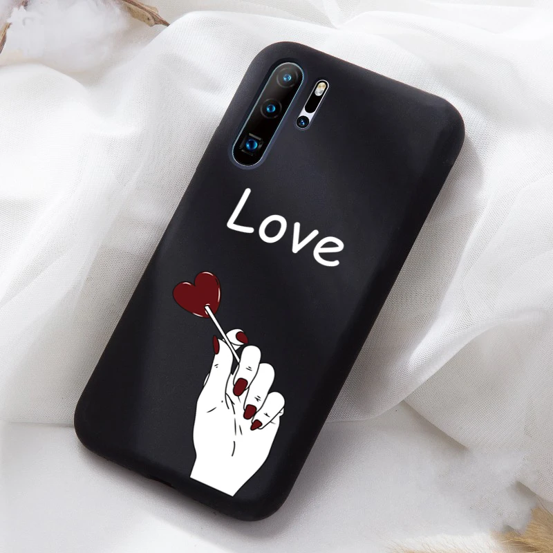 05 Lovers Rose Line Honor20 10 Soft Silicon case For Huawei P20 P20Lite P20Pro P30 Lite P30Pro Phone Cover Case Capa Fundas Coque - Цвет: 05