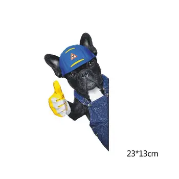 

23*13CM Car Sticker 3D Scratch And Thumbs-up Dog Sideways Vinyl Car Body Rear Windshield Decal Stickers E7CA
