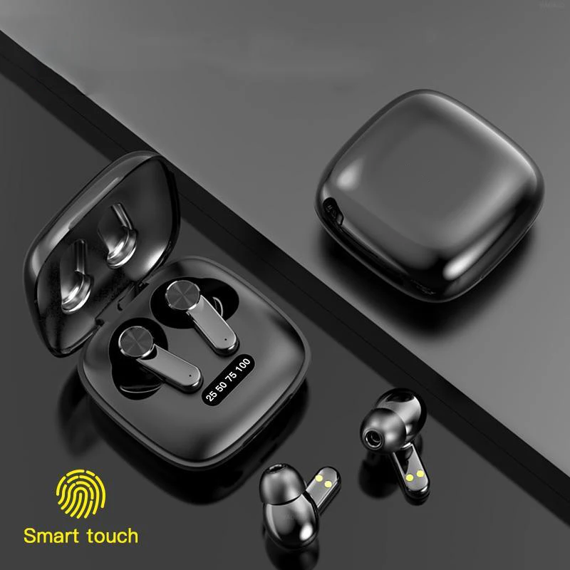 Digital Display Wireless Earphones Headphone Bluetooth 5 1 Headset Touch Control Noise Cancel HiFi For iPhone Samsung Huawei Mi