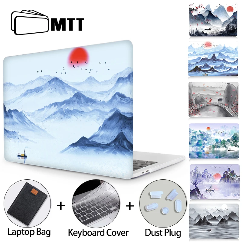

MTT Ink Painting Laptop Case For Macbook Pro Air Retina 11 12 13 15 16 inch Touch Bar 2020 Cover For Macbook Pro 13 Funda a2289