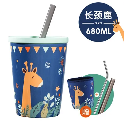 Mug B Керамическая офисная чашка для воды, кофейная соломенная чашка для завтрака, керамическая чашка s, Tazas De ceramic, Красивая Милая керамическая кружка LZI011 - Цвет: Mug B