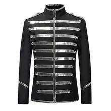 Adisputent Autumn Spring Sequin Blazer Stage Suit Jacket Men Party Dress Suit Fashion Digital Printing Casual Drama costume