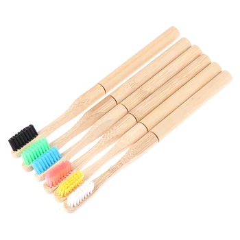 

Soft Bristles Head Tooth Oral Cleaning Care Multiple Combination Oral Bamboo Toothbrush With 2 Plug-in Replacement Brush Heads